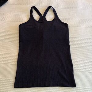 Lululemon size 8 ebb to street Navy Ribbed Tank Top
